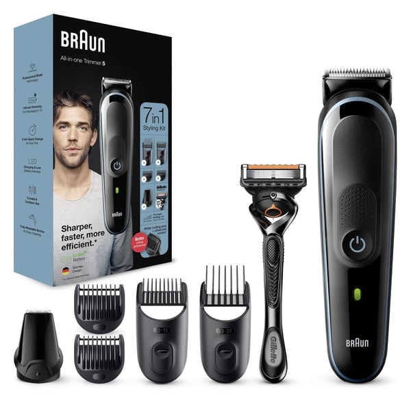 Braun All-in-one MGK5345 Batteri 2,1 cm Sort, Blå