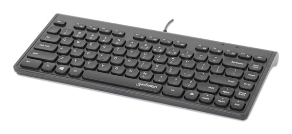 Manhattan 180702 tastatur Kontor USB QWERTY Sort