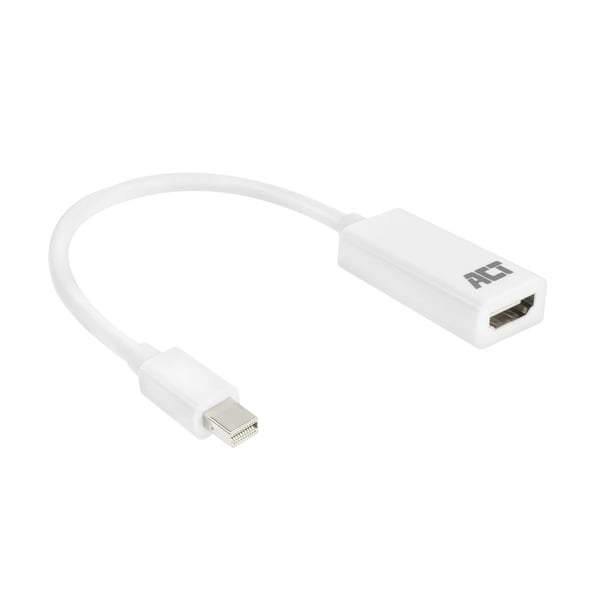 ACT AC7525 videokabel adapter 0,15 m Mini DisplayPort HDMI Type A (Standard) Hvid ACT AC7525 videokabel adapter 0,15 m Mini DisplayPort HDMI Type A (Standard) Hvid