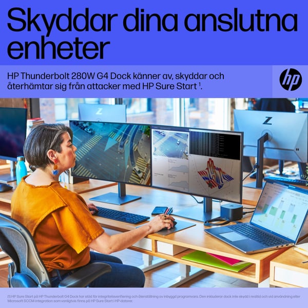 HP Thunderbolt-docka 280 W G4 med kombikabel