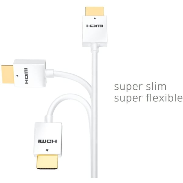 Techly 1m HDMI-A/HDMI-A HDMI-kabel HDMI Type A (Standard) Hvid