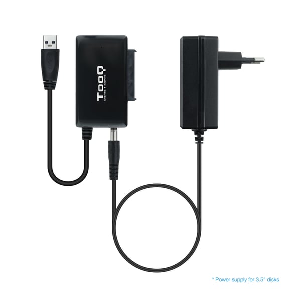 TooQ TQHDA-01A tallennusaseman telakointiasema USB 3.2 Gen 1 (3.1 Gen 1) Type-A Musta