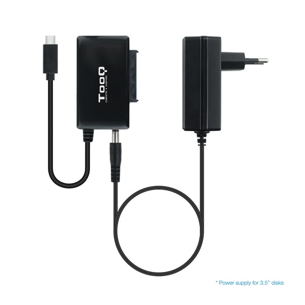 TooQ TQHDA-02C tallennusaseman telakointiasema USB 3.2 Gen 1 (3.1 Gen 1) Type-C Musta