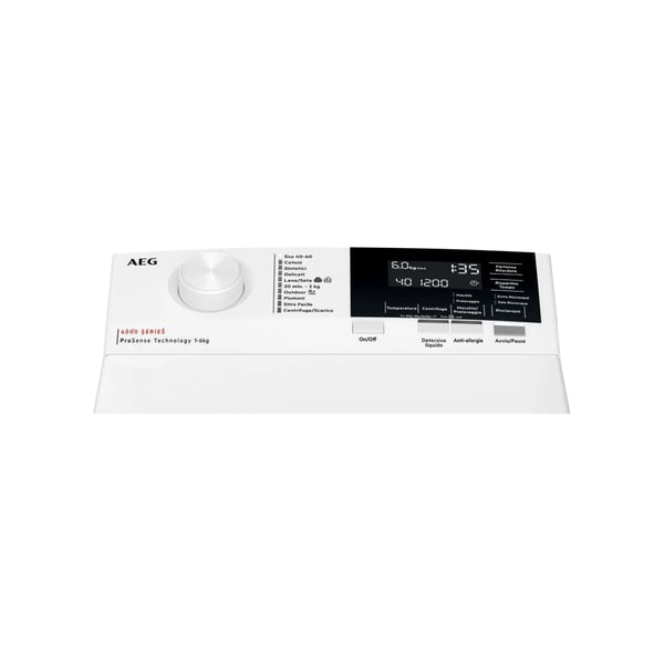 AEG Series 6000 LTR6G26A vaskemaskine Top-indlæsning 6 kg 1200 rpm Hvid