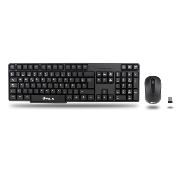 NGS EUPHORIA KIT tastatur Mus inkluderet Universel RF trådløst QWERTY Engelsk Sort