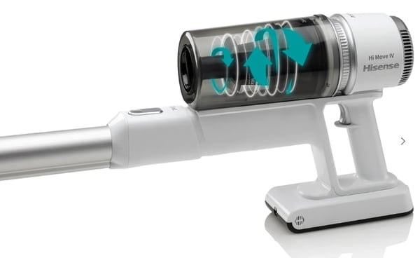 Hisense 738224 upprättstående dammsugare och elektrisk sopborste Skaftdammsugare, 2-i-1 Batteri Torr Utan påse 0,5 l 110 W Vit