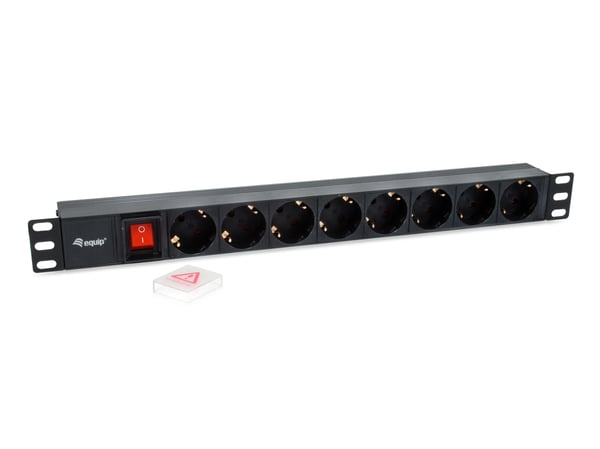 Equip 333286 strømforsyningsenhed (PDU) 8 AC stikkontakt(er) 1U Sort