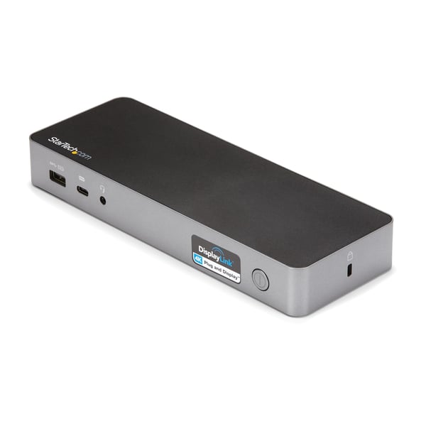 StarTech.com USB-A & USB-C Dockingstation - Hybrid Universal Laptop Dockingstation för dubbla skärmar