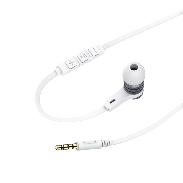 Hama Intense Kuulokkeet Langallinen In-ear Puhelut/Musiikki Hopea, Valkoinen