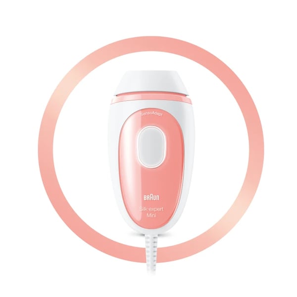 Braun Silk-expert Mini PL1000 IPL Intensivt pulserat ljus (IPL) Rosa, Vit