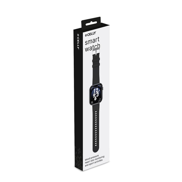 Celly TRAINERMATEBK Smartwatch og sportsur 4,6 cm (1.81") Digital 240 x 240 pixel Berøringsskærm Sort