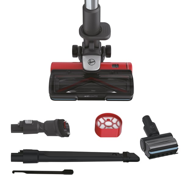 Hoover HF916BF 011 Sauvaimuri Akku Kuiva EPA Pussiton 0,7 L 400 W Musta, Metallinen, Vaaleanpunainen