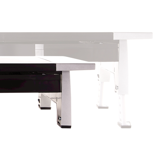 Fellowes Office Suites 71,1 cm (28") Skrivebord Sort, Sølv