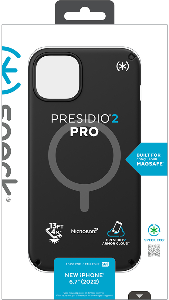 Speck Presidio2 Pro matkapuhelimen suojakotelo 17 cm (6.7") Suojus Musta