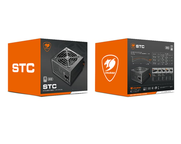 Cougar Strømforsyning STC ATX 80 Plus EU - PC-/Server Strømforsyning - ATX