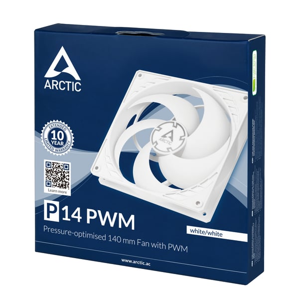 ARCTIC P14 PWM Computerkabinet Ventilator 14 cm Hvid 1 stk