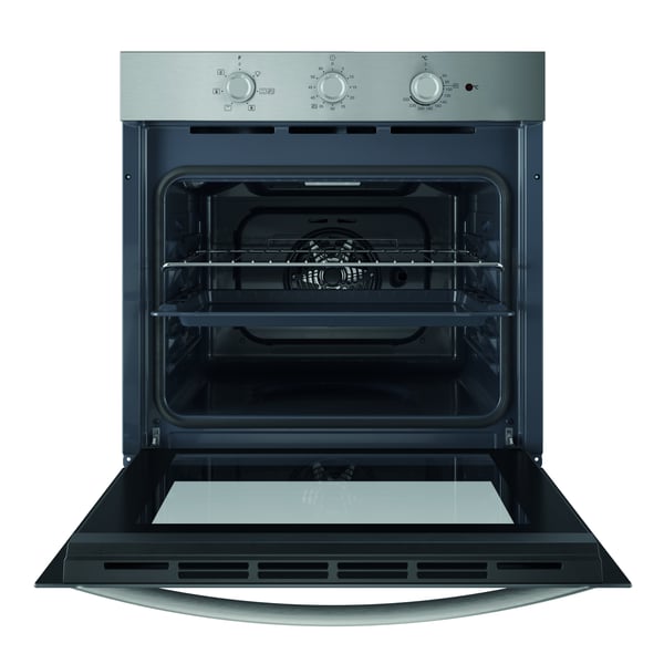 Indesit IO 2350H X 66 L Sort, Rustfrit stål
