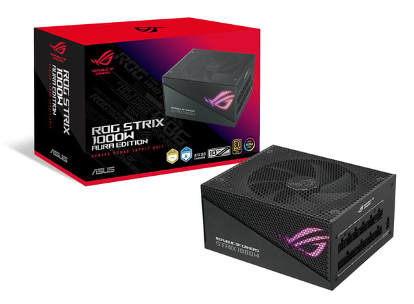 ASUS ROG Strix 1000W Gold Aura Edition enhed til strømforsyning 20+4 pin ATX ATX Sort