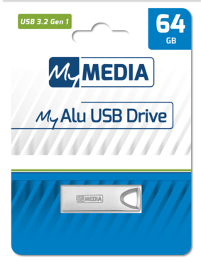 MyMedia MyAlu USB 3.2 Gen 1 USB-nøgle 64 GB USB Type-A 3.2 Gen 1 (3.1 Gen 1) Sølv