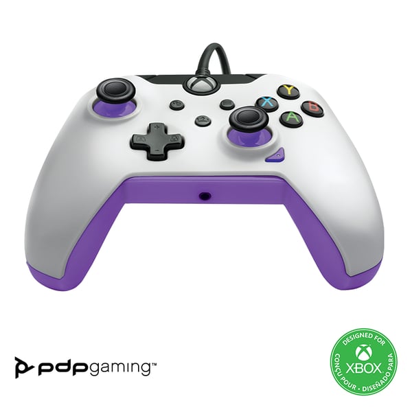PDP 049-012-WPR spil-controller Lilla, Hvid USB Gamepad Analog/digital PC, Xbox, Xbox One X, Xbox Series S, Xbox Series X