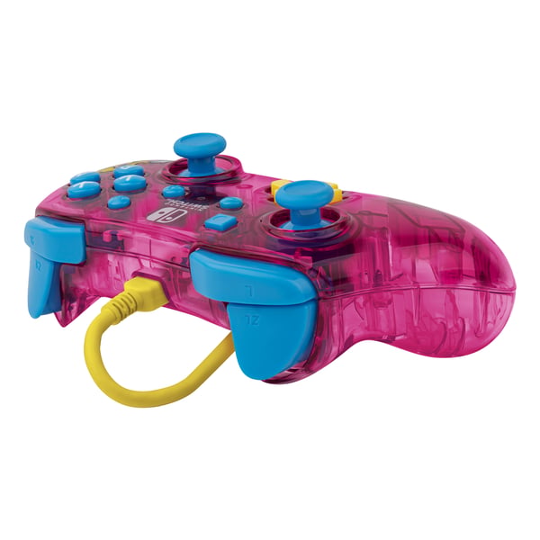 PDP Rock Candy: Bubblegum Peach Lyserød, Gennemsigtig USB Gamepad Analog/digital Nintendo Switch, Nintendo Switch Lite, Nintendo Switch OLED
