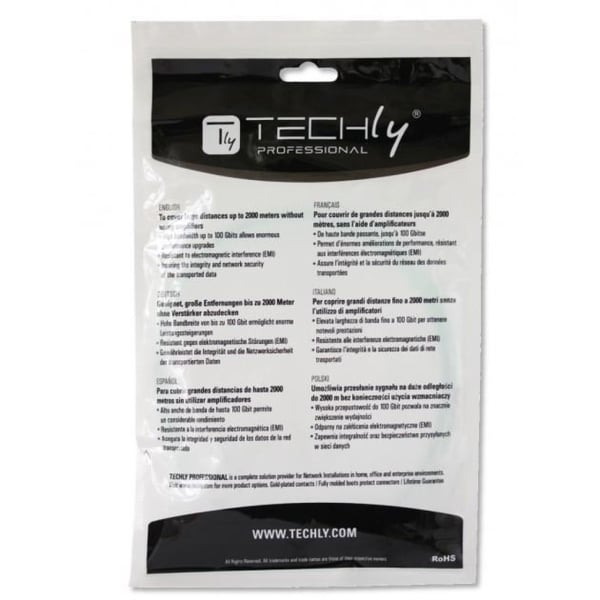 Techly ILWL D5-B-020/OM4 InfiniBand- ja kuituoptiikkakaapeli 2 m SC Fuksianpunainen