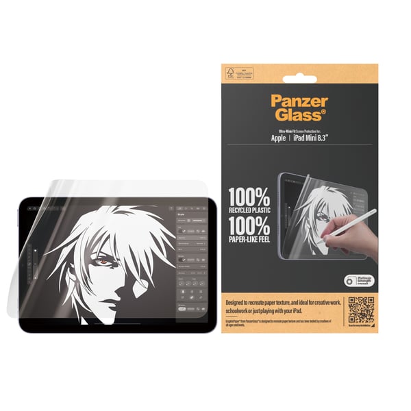 PanzerGlass ® GraphicPaper® Skærmbeskyttelse iPad Mini 8.3'' (2021, 2024) | Ultra-Wide Fit