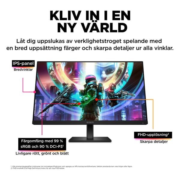 OMEN by HP OMEN 23,8 tum FHD 165 Hz Gaming-skärm – OMEN 24