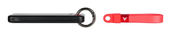 Verbatim 32434 extern SSD-hårddisk 128 GB USB Type-C 3.2 Gen 2 (3.1 Gen 2) Svart, Röd