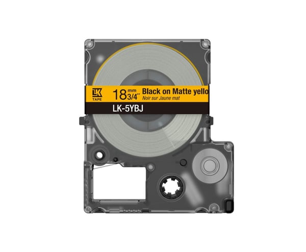 Epson C53S672075 etikettien kirjoitusnauha Musta keltaisella