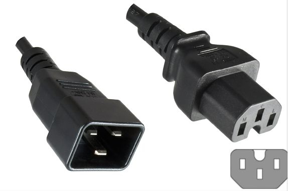 Microconnect PE152018 el-ledning Sort 1,8 m C20 forbinder C15 forbinder