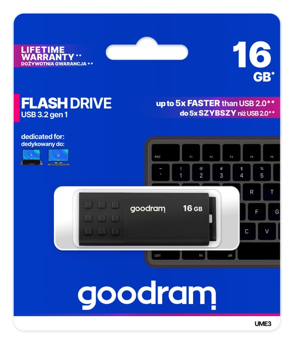 Goodram UME3 USB-sticka 16 GB USB Type-A 3.2 Gen 1 (3.1 Gen 1) Svart