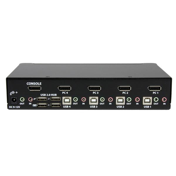 StarTech.com 4-portars DisplayPort USB KVM-switch med ljud