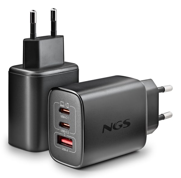 NGS ERA 65W BLACK Universel Sort Vekselstrøm Hurtig opladning Indendørs