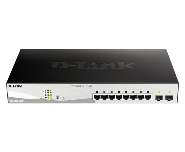 D-Link DGS-1210-10MP hanterad L2 Gigabit Ethernet (10/100/1000) Strömförsörjning via Ethernet (PoE) stöd Svart, Grå D-Link DGS-1210-10MP hanterad L2 Gigabit Ethernet (10/100/1000) Strömförsörjning via Ethernet (PoE) stöd Svart, Grå