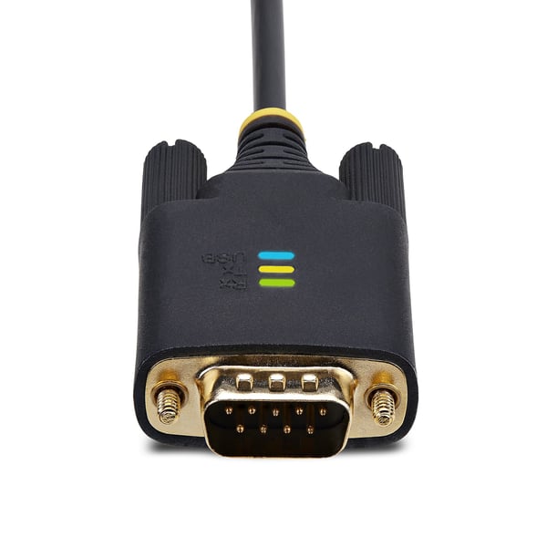 StarTech.com 10ft (3 m) USB till seriell adapterkabel, COM retention, utbytbara skruvar/muttrar, USB-A till DB9 RS232, FTDI-chip, ESD-skydd, Windows/macOS/Linux