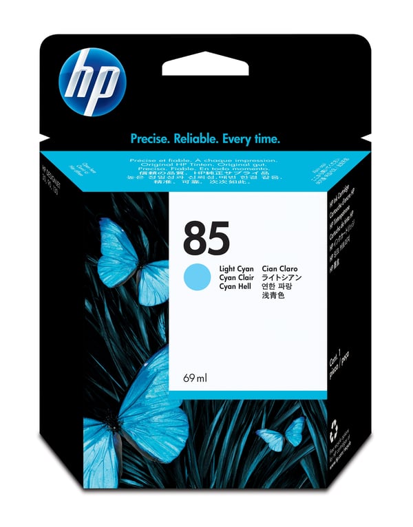 HP 85, vaaleansyaani mustekasetti, 69 ml