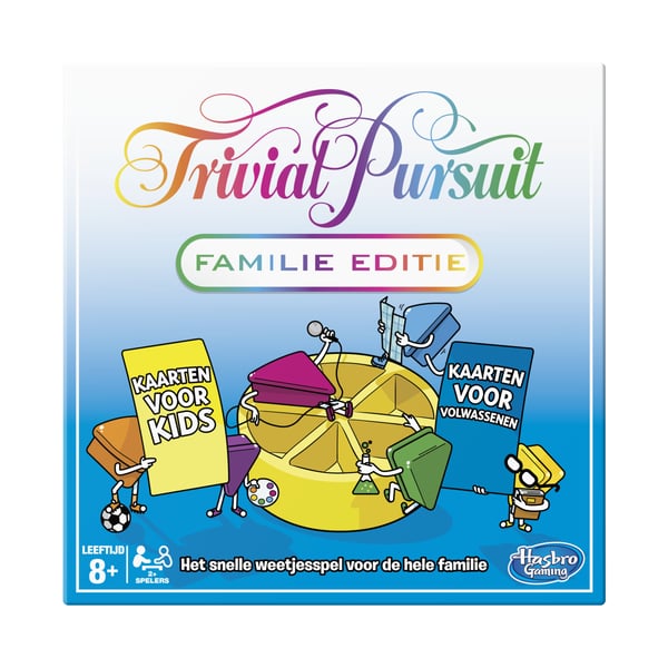 Hasbro Gaming Trivial Pursuit Family Edition -lautapeli perheen peli-iltoihin ikäryhmä 8+