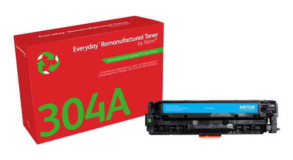Everyday™ Syaani Remanufactured Toner by Xerox compatible with HP 304A (CC531A), Standard capacity