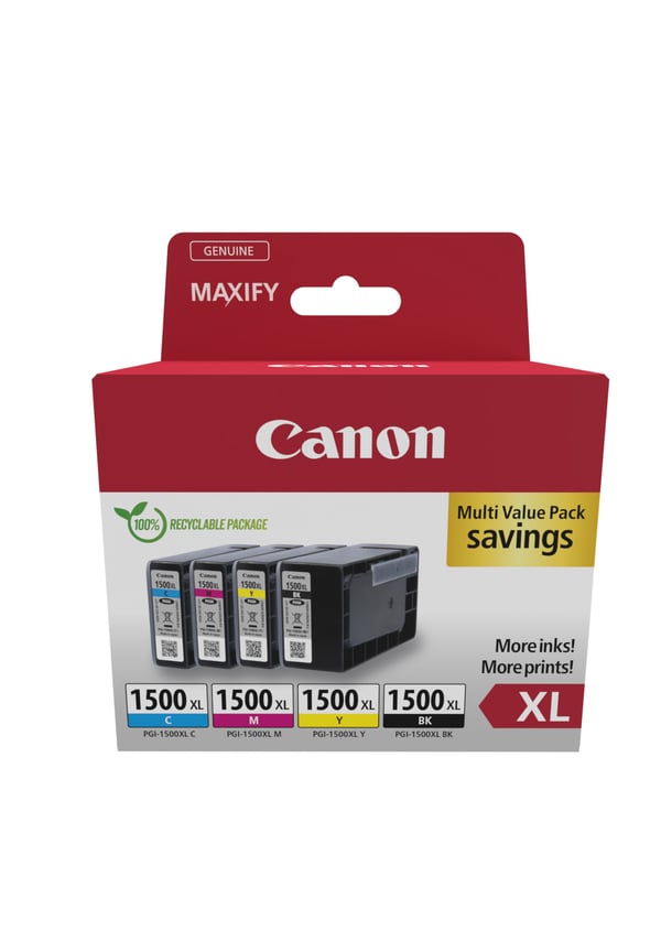 Canon 9182B010 mustekasetti 4 kpl Alkuperäinen Korkea (XL) värintuotto Musta, Syaani, Magenta, Keltainen