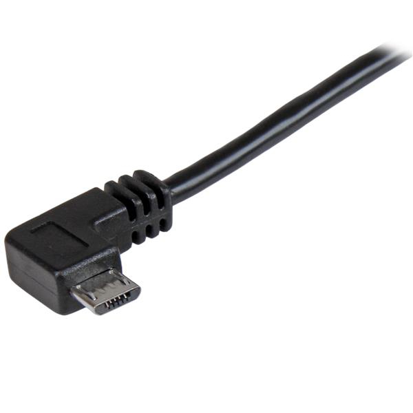 StarTech.com Micro USB Lade-/synkroniseringskabel - St/St - Micro USB vinkelret - 2 m - USB til Micro USB