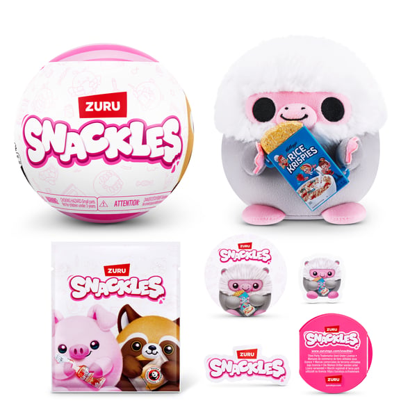 Snackles licenseret serie 3 12 cm plysdyr