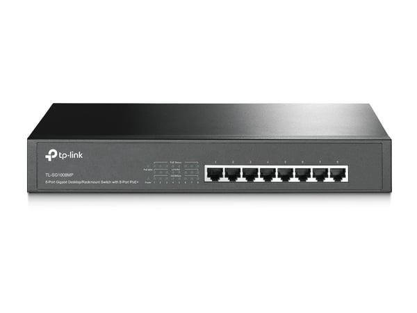 TP-Link TL-SG1008MP netværksswitch Ikke administreret Gigabit Ethernet (10/100/1000) Strøm over Ethernet (PoE) Sort TP-Link TL-SG1008MP netværksswitch Ikke administreret Gigabit Ethernet (10/100/1000) Strøm over Ethernet (PoE) Sort