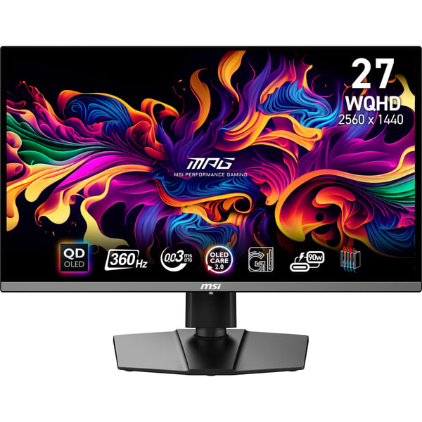 MSI MPG 271QRX QD-OLED platta pc-skärmar 67,3 cm (26.5") 2560 x 1440 pixlar Wide Quad HD Svart