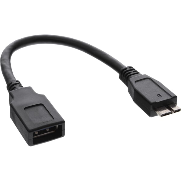 InLine 31609 USB-kabel 0,15 m USB A Micro-USB B Sort