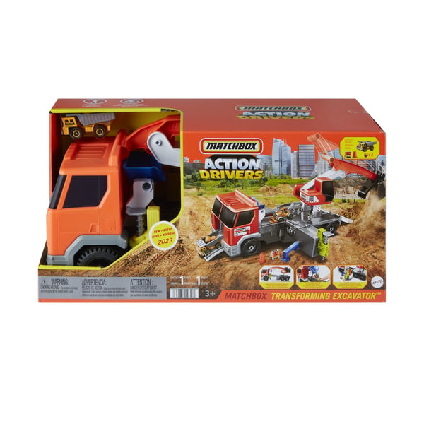 Matchbox Action Drivers Transforming Excavator