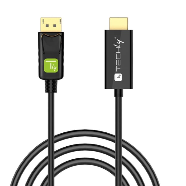 Techly ICOC DSP-H12-010 videokabel adapter 1 m DisplayPort HDMI Sort