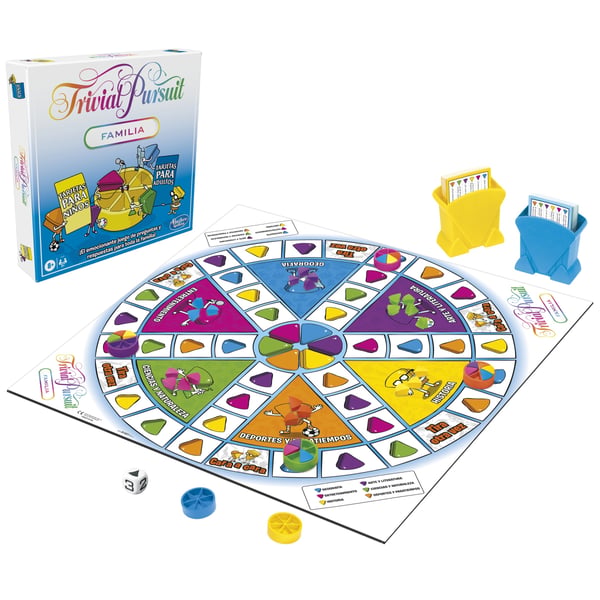 Hasbro Gaming Trivial Pursuit Family Edition -lautapeli perheen peli-iltoihin ikäryhmä 8+