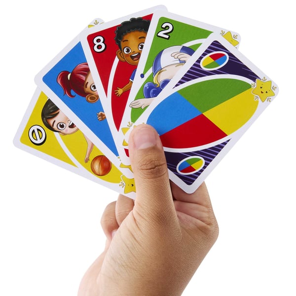 Mattel Games UNO Junior Move!-kortspel för barn och familjen