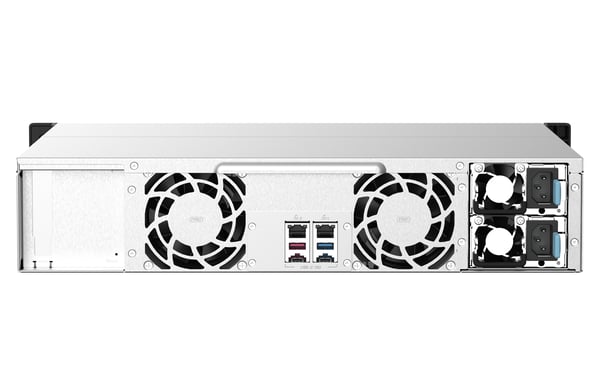 QNAP TS-1273AU-RP-8G NAS- & lagringsservrar Rack (2U) Ryzen Embedded V1500B 8 GB DDR4 0 TB QNAP QTS Aluminium, Svart